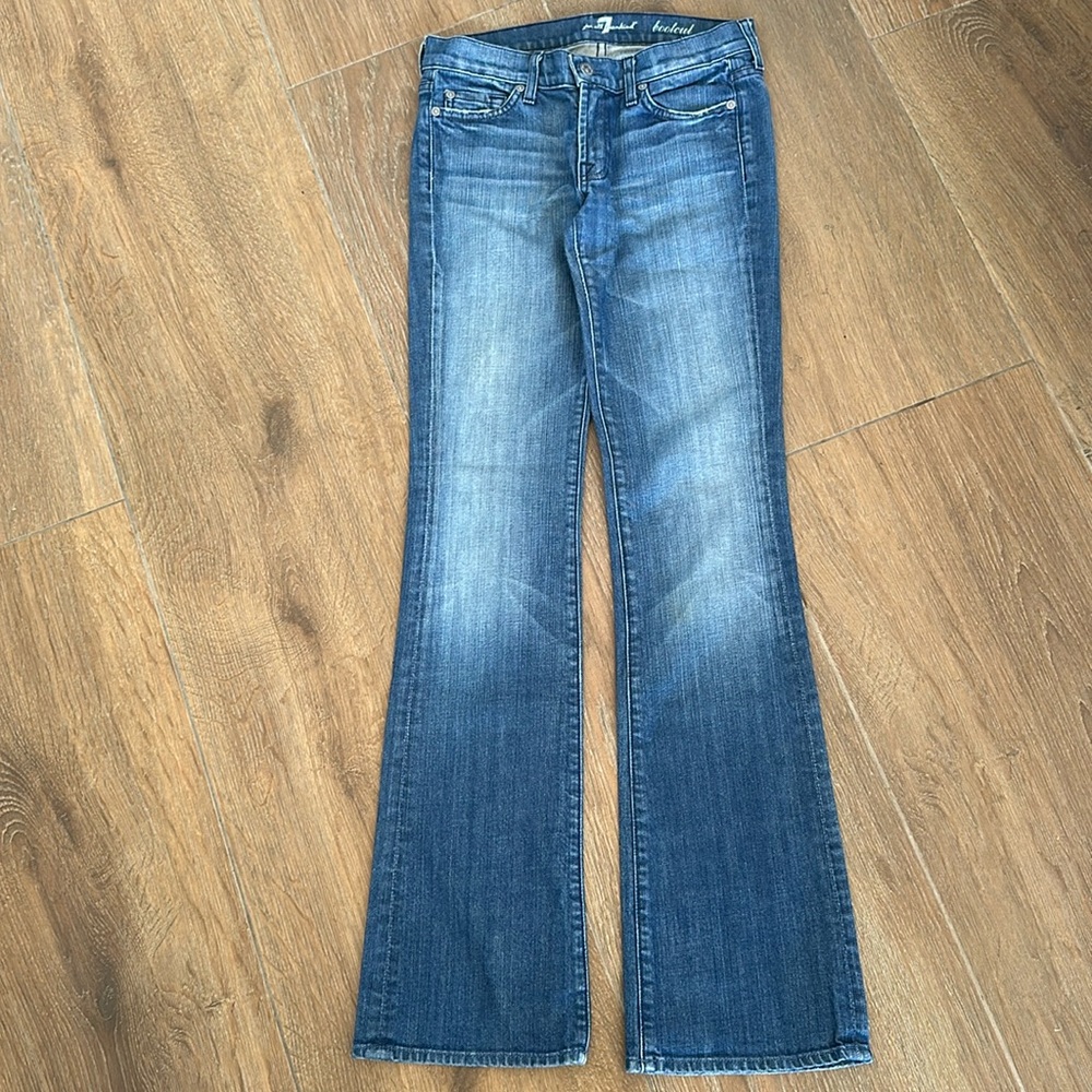 7 for all mankind women's jeans. Size 27. Gems inlaid in back pockets.